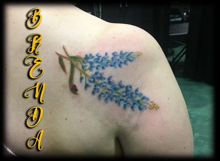 Brenda Kaye - Flower tattoo